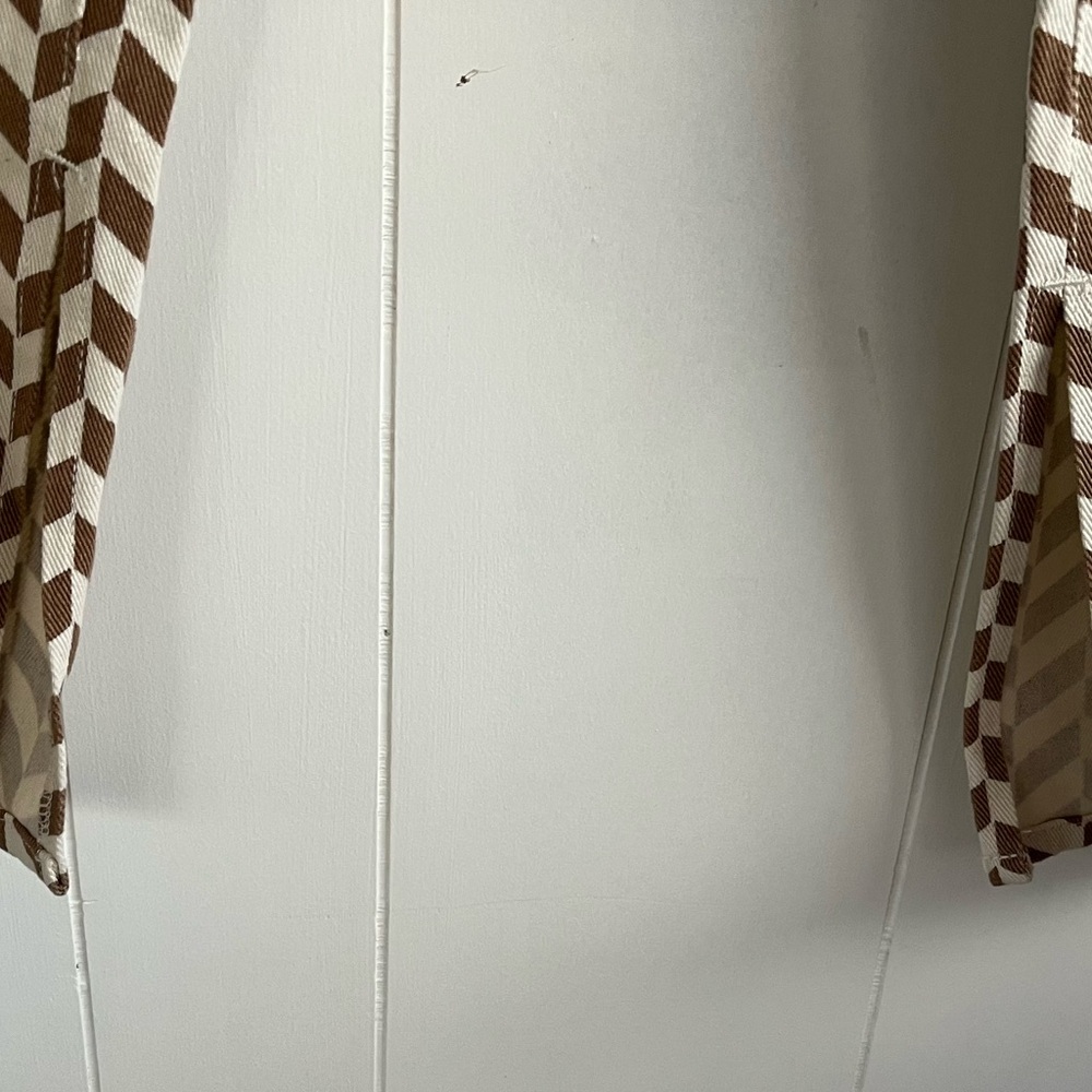PacSun Brown and White Patterned Straight Leg Jeans - Picture 11 of 14
